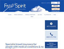 Tablet Screenshot of freespirittravelinsurance.com
